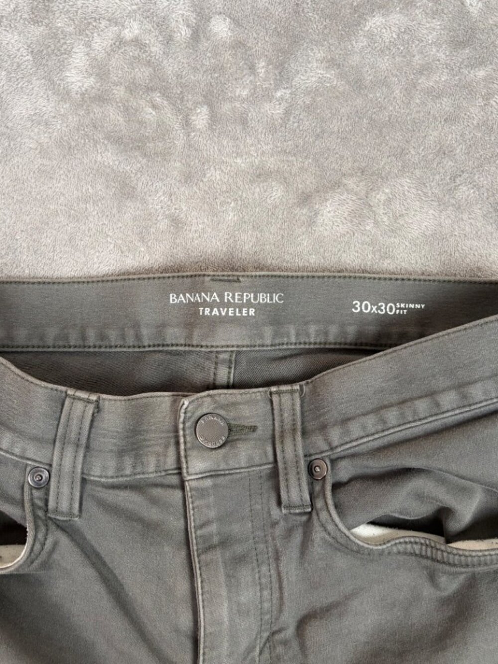 Banana Republic Traveler Pants Men’s 30x30 Green Skinny Fit Stretch Casual - Picture 4 of 9